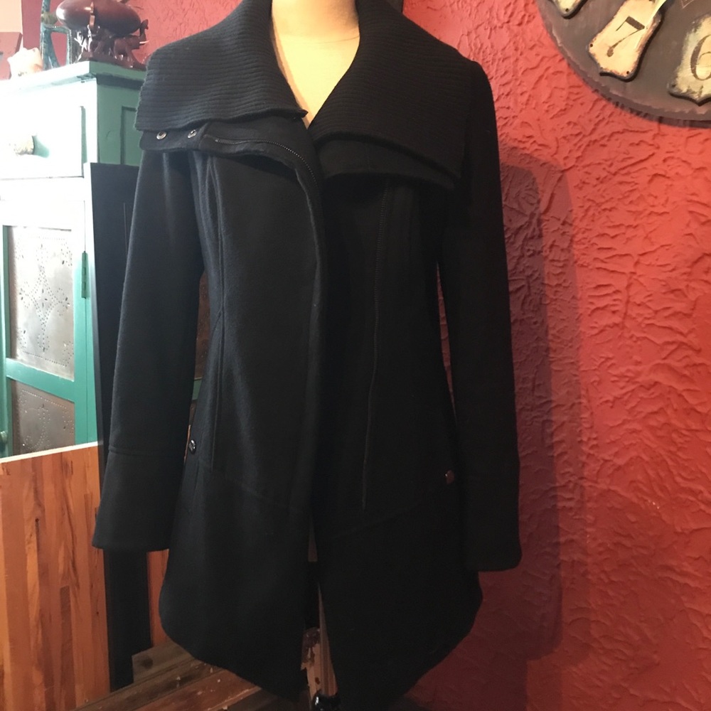 Steve Madden Diagonal Alley Coat in Black